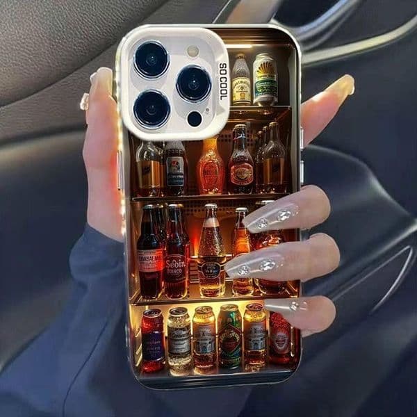 Refrigerator Beer Compatible Apple 15 Max Phone Case iPhone 16 New 14 Pro Premium 17 Trendy dd thumbnail 2
