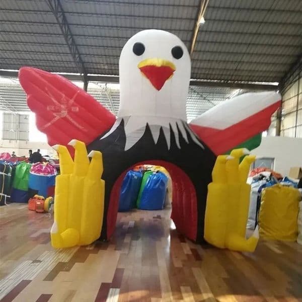 Free delivery Bald Eagle Theme Archway tunnel Cartoon Character Advertising Inflatable Gate Arches entrance from China Reliable Supplier