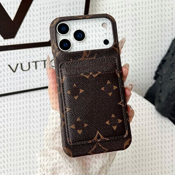 Wallet Case with Long Rope for iPhone 17 Pro Max 16 Pro Max 15 14 Plus 13 12 Pro Leather Designer Phone Case Card Holders Luxury Phone Cover Slim Protective Cover