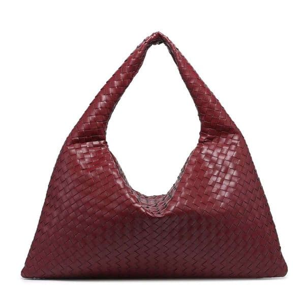Cross-border best-selling woven extra-large capacity underarm solid color shoulder bag, new women's handbag, in stock thumbnail 2
