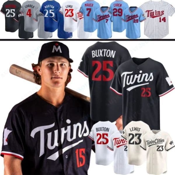 MinnesotaS Twins Baseball Jersey Byron Buxton Royce Lewis Luke Keaschall Joe Ryan Trevor Larnach Josh Bell Matt Wallner Ryan Jeffers Brooks Lee Joe Mauer Puckettp