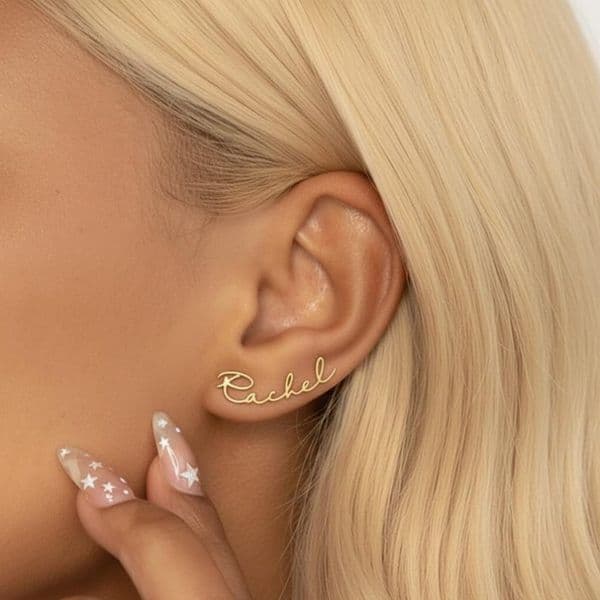 Custom Name Earrings Personalized Handmade Jewelry Gift