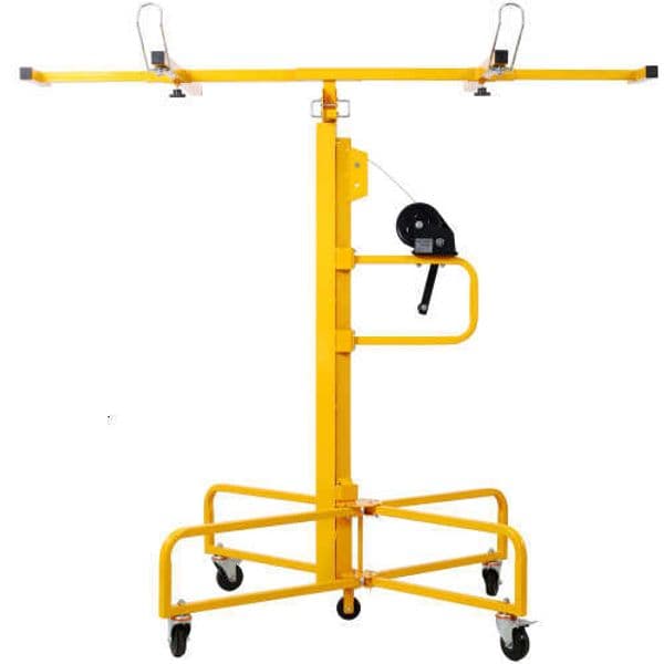 13' Panel Hoist Lifter Jack Rolling Caster Wheel Sheetrock Drywall Lift Construction Tools,150-lb.Capacity, 4ft.x 16ft.Max.Sheet Size ,yellow