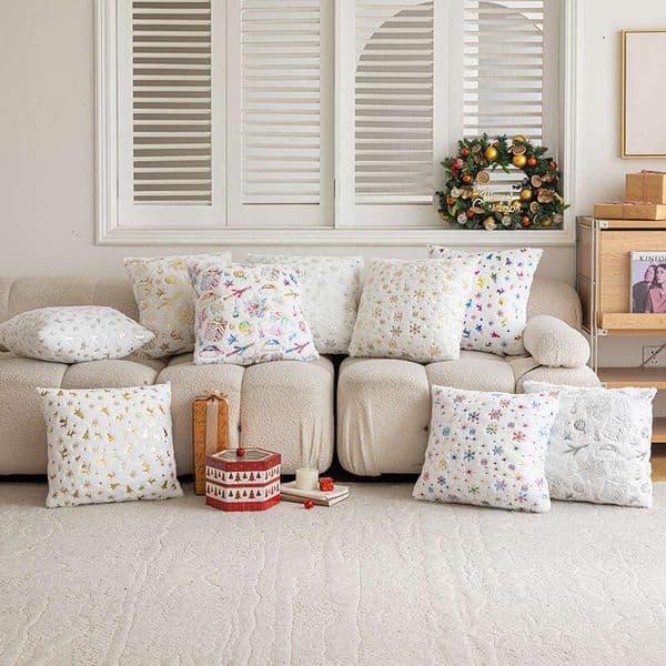 Christmas Tree And Snowflake Themed Pillow, Holiday Home Decoration, Backrest, Living Room Sofa Pillow