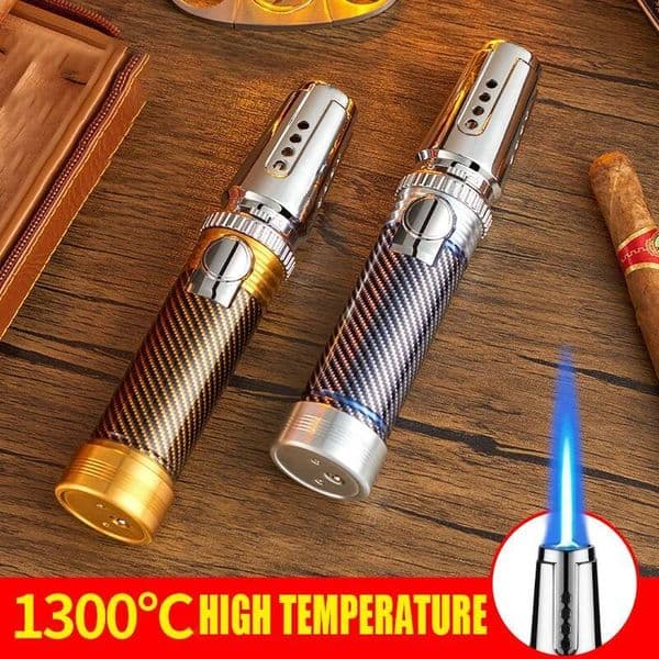 Spray Gun Turbo Metal Blue Flame Gas Lighter Smoking Accessories Windproof BBQ Cigar Lighters