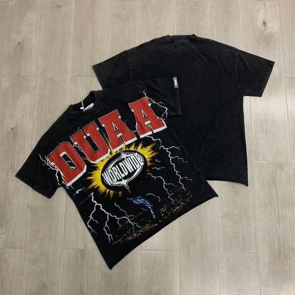 2026 European American Streetwear Brand Rhinestone Ripped Short-sleeved T-shirt Hip Hop High End Oversized 240g Sleeved Cotton Trendy Fit Distressed Suit CP094