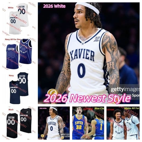 Anthony Robinson Xavier Jersey 7 Isaiah Walker 15 Kason Westphal 3 All Wright 8 Quincy Olivari 0 Roddie Anderson III Xavier Musketeers Basketball Jerseys Stitched