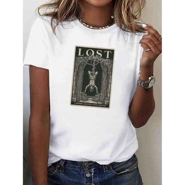 Classic Fit Women's Short Sleeve Graphic T-Shirt Soft Crew Neck Summer Casual Top for Everyday Wear Z260312