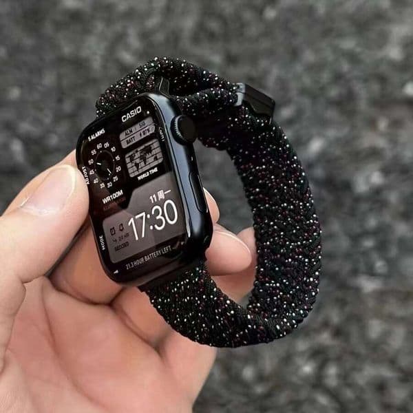 Textured Nylon Woven Magnetic Apple Watch AppleWatch6 iWatch7 8 9 10 Strap