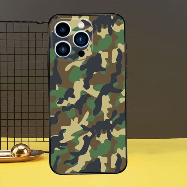 Phone Case Dark Camouflage Pattern For Iphone Shockproof Protective Cover