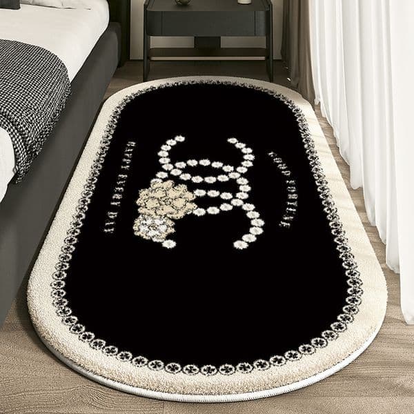 Floor carpet small fragrance bedside blanket French style home living room sofa coffee table blanket wear-resistant and slip-resistant imitation cashmere carpet