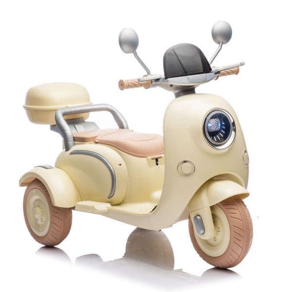 12V Two motors Ride On Level Up Two-seater Electric Motorcycle,Three-wheel Toy w/Music,Bluetooth,USB,Backseat flip adult seat,Portable Storage Hooks&Oversized