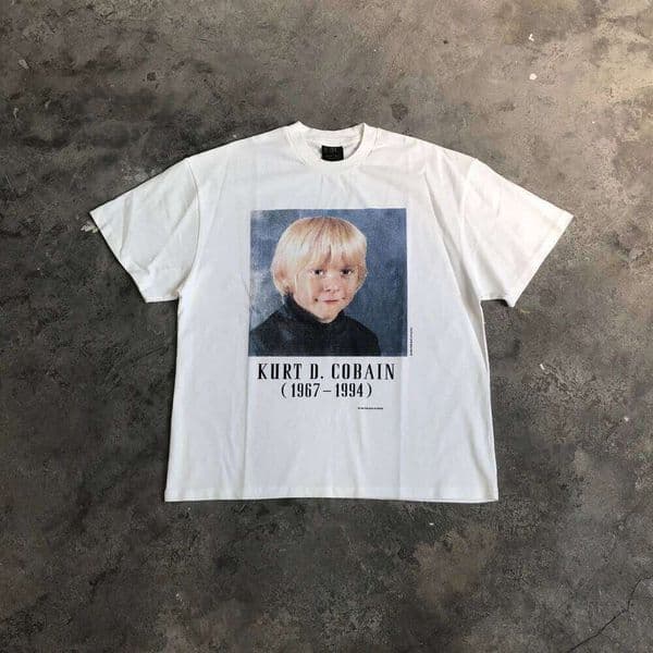 SAINT OF MICHAEL Best Quality Streetwear KURT COBAIN Graphics Printed 100%Cotton Loose Oversized Tee Casual Tops T Shirt For Men J260306