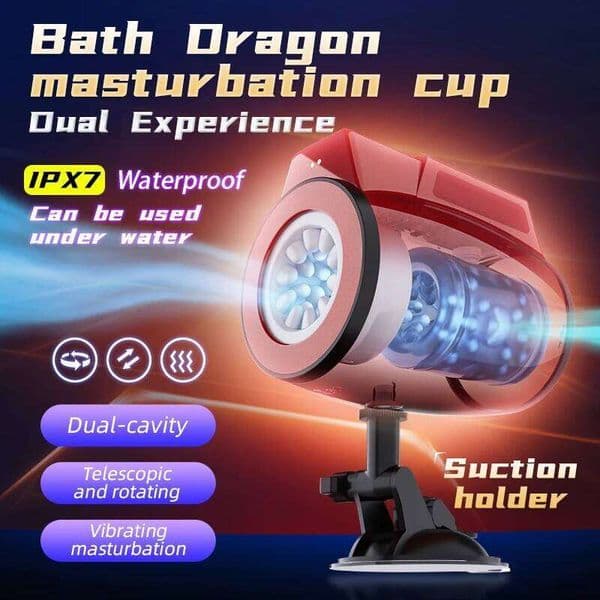 Bath Dragon Masturbation Cup Free Your Hands Telescopic Rotation Vibration Masturbator High Speed Powerful Sex Machine Adult Men S26