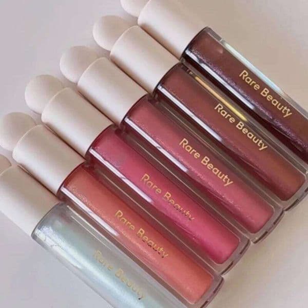 Rare Beauty New Exquisite Lip Gloss Shining Liquid Powder Bluesher Sun Kissed Cheeks and Watery Lips Lipstick Cosmetics W260311