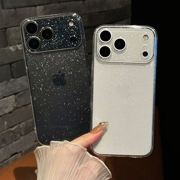 Glitter Phone Case For Iphone 17 16 15 14 13 Pro 12 Max Plus 16Pro Transparent 17Promax Phone Case 15Pro Dazzle Color 15Promax Cover Soft 16Promax 13Promax 12Pro Shell