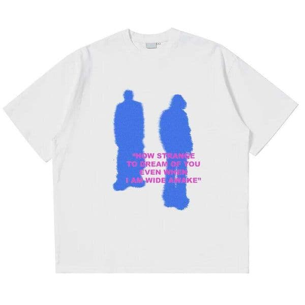 Men's Harajuku Shadow graphic cotton oversized top retro short-sleeved Tshirt summer street Korean fashion Y2k clothing S260311
