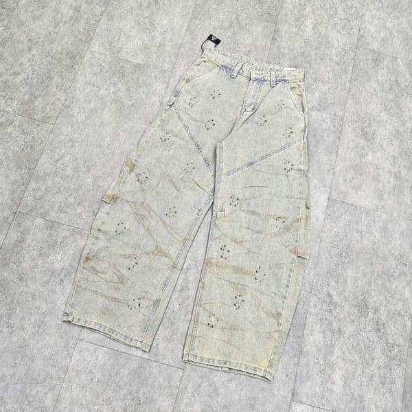 Yao Fashion Dirty Style Clean Fit Loose Vintage Trousers Casual Oversize Wide Legs Streetwear Y2k Cargo Pants Long Pants For Men 260310