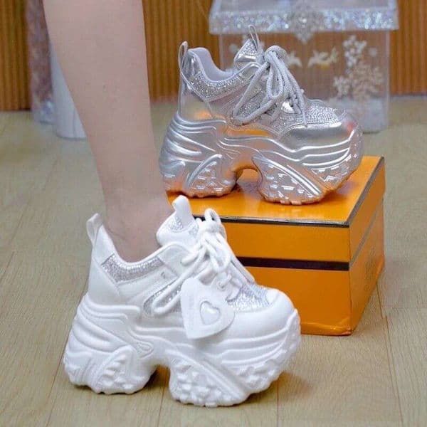 Popular thick-soled height-increasing dad shoes for women, new spring autumn 2025 platform sports casual shoes, wholesale and dropshipping