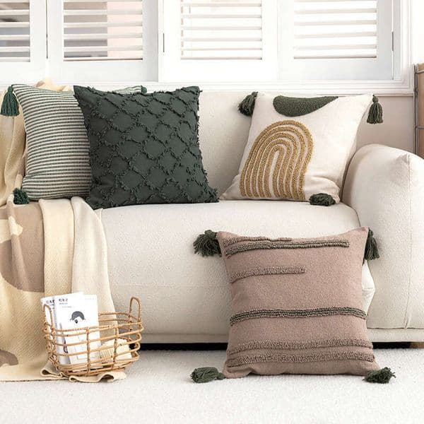 Modern Minimalist Tufted Pillowcase Sofa Office, Large Pillow Set For Headboard Bed, Cushion And Lumbar Support