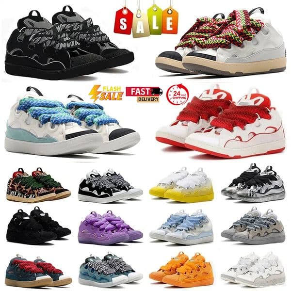 Designer Leather Curb Sneakers Dress Shoes For Men Women Extraordinary Casual Platform Graffiti Leopard Outdoor Mens Trainers Big Size