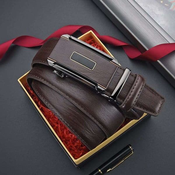 Designer belts Men's new leather belt with alloy automatic buckle, versatile casual simple belt, in stock for wholesale Leather men's belts