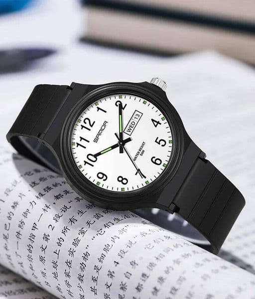 SANDA 9072 Fashion Resistant Outdoor Sport Wristwatch for Boy and Girl Best Gift Student Quartz Watch Simple Light