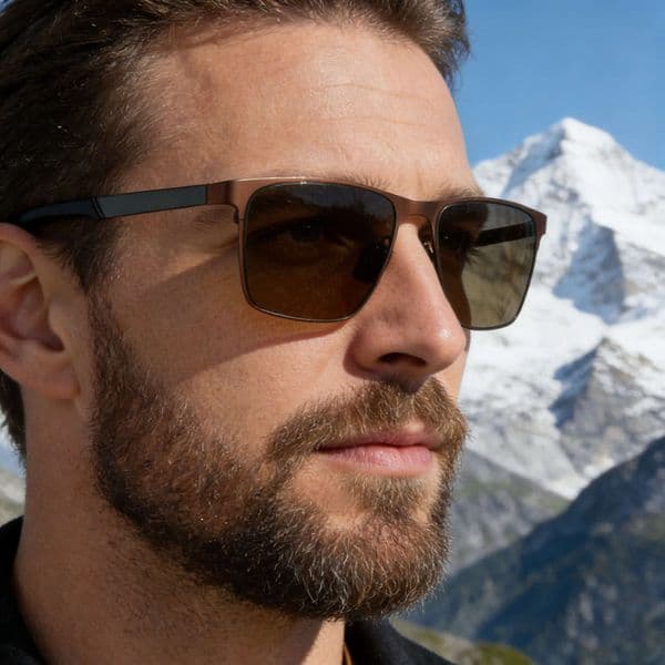 2026 New Style Square Frame Nylon Polarized Outdoor Driving Simple Sun Protection Sunglasses for Men,