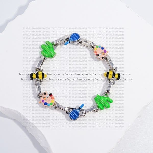 Charms Sweet and Cute Cartoon Splicing Spring Buckle Poubel Bracelet DIY Bracelet Necklace Accessories Materials Wholesale Personalized Mother's Day Gifts