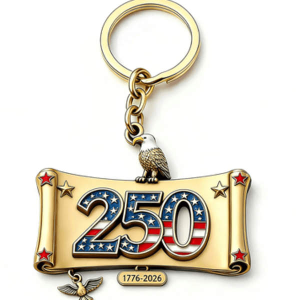 250th Anniversary Commemorative Medal 2D Acrylic Keychain Pendant A12