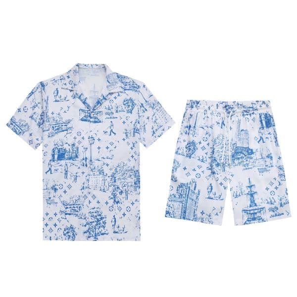 2025 Casual Summer 3D Print Short Sleeve Hawaiian Shirt Shorts Set For Men Women Comfortable Breathable Clothing European Style