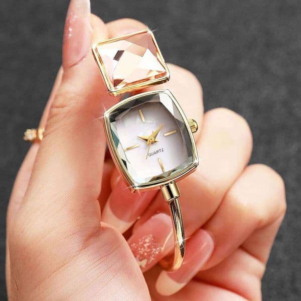 Elegant Square Women Quartz Wristwatch Ladies Fashion Diamond Bracelet Strap Watch Reloj Mujer Girls Clock Gift Z260314