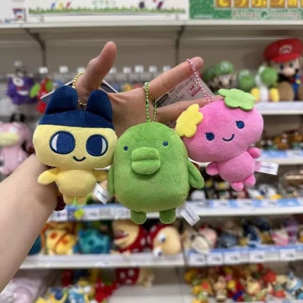 Tamagotch gogo Irukatchi Kuchipatchi Meowtchi Plush Toy Keychain Soft Cartoon horchi Memetchi Character backpack charm 260311
