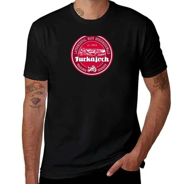 Furkajoch Pass Austria Motorcycle T-Shirt essential shirt t shirts for man cotton soft T-shirt Q260312