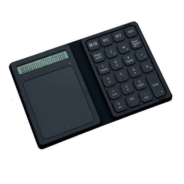 3-in-1 Foldable Wireless Numeric Keypad with CalculatorToucHPadPortable Number Keyboard Numpad for PC Laptop Pad H260313