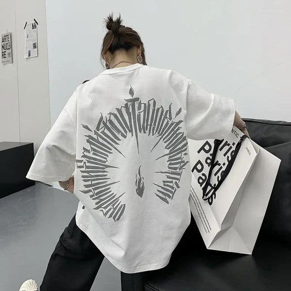 Women's T Shirts E-BAIHUI 2026 T-Shirt Women Est Letter Print O Neck Cotton Pullover Tees Tops Loose Hip Hop Style High Street Fashion
