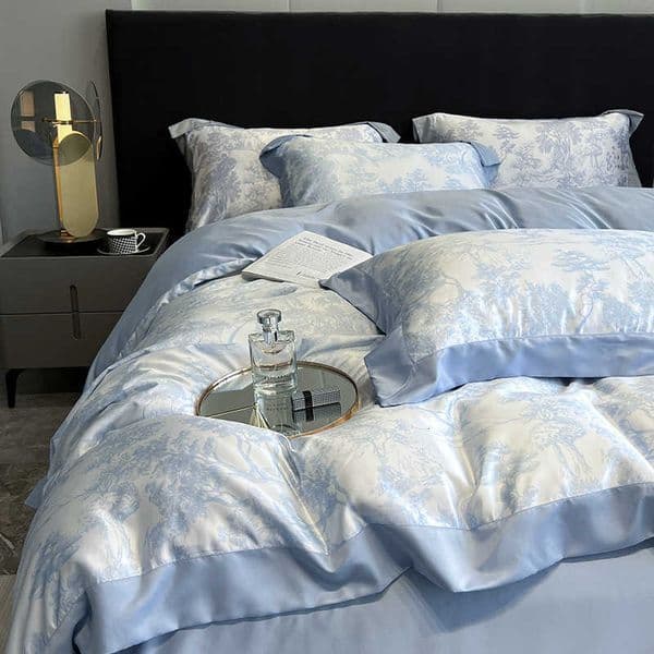 2026 Nordic Style Minimalist Summer Ice Piece Set Washed Cotton Silk Pillowcase European Plain perfume Bed Sheet cologne For All Four Seasons H260313 Free Shipp