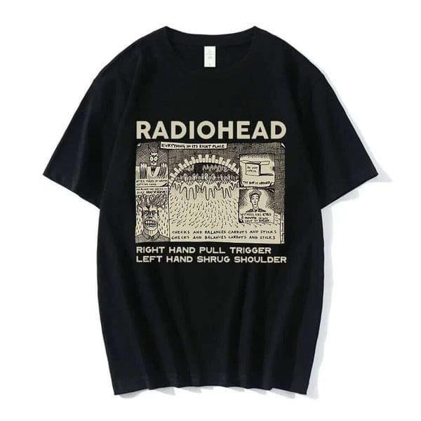 Vintage Classic Radiohead T Shirt Men Tees North America Tour Rock Boy Women's Tshirt Camisetas Hombre Hip Hop Street Casual Top Q260312
