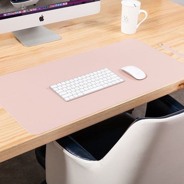 90*45cm/35.4*17.7inch Dual Sided Computer Laptop Desk Mats Multifunctional Home Office Oversized Keyboard Mouse Pad Waterproof PVC Leather Game Gamer Mousepad JY0525
