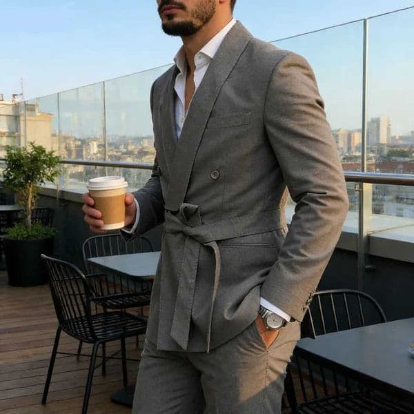 Moda Nova Verde Formal 2-Piece Mens Tuxedo for Wedding Ceremony Graduation Business Events - Green Smoking Suit for Groom M260313