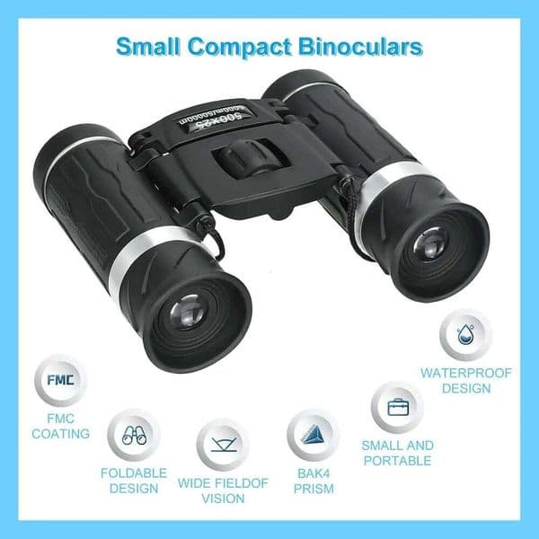 500X25 High-Magnification HD Mini Straight-Tube Binoculars: Portable Outdoor Photography Telescope with 5000M-50000M View Range 26Y0313