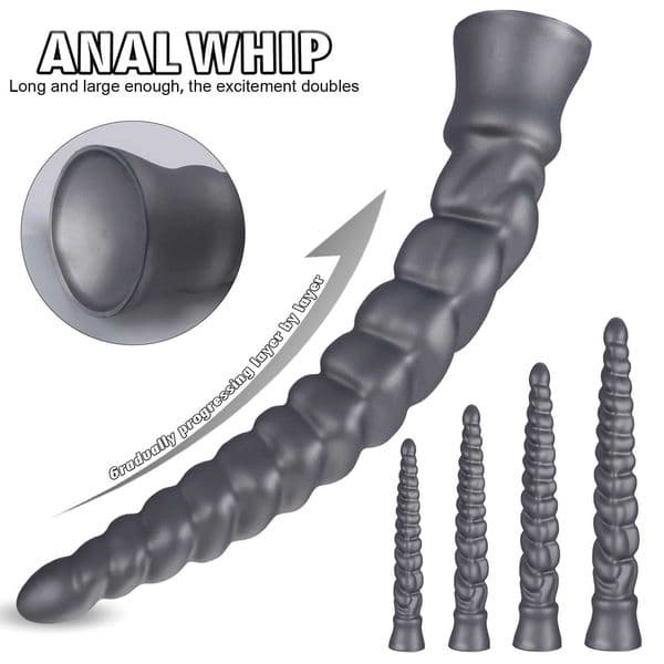 Huge Long Anal Plug Soft Big Spiral Anal Butt Plug Adult Sex Toys Large Long Anal Dilator Training Expansion For Women Gay Men