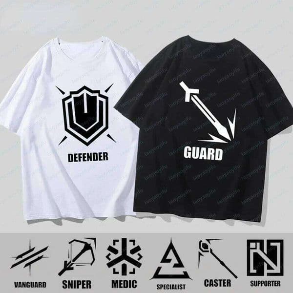 Arknights Game Tshirt VANGUARD SNIPER CASTER DEFENDER Graphic Printed Unisex T Shirt Japan Anime Fans Otaku Tops Harajuku Tees T260312