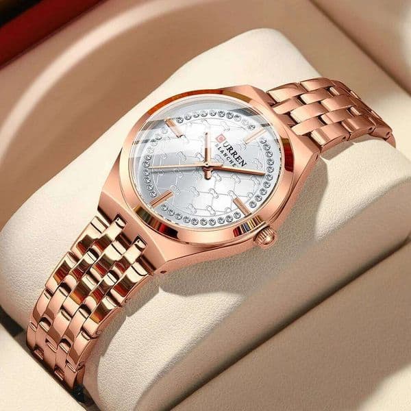 CURREN Original Unique Dial Quartz Watch for Women Fashion Elegant Ladies Watches Stainless Steel Waterproof Women's Wristwatch Z260314