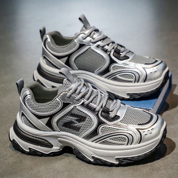 Free Shipping 2026 Spring New Breathable Casual Mesh Designer Sneakers Trendy and Versatile Height Increasing Running Shoes for Men