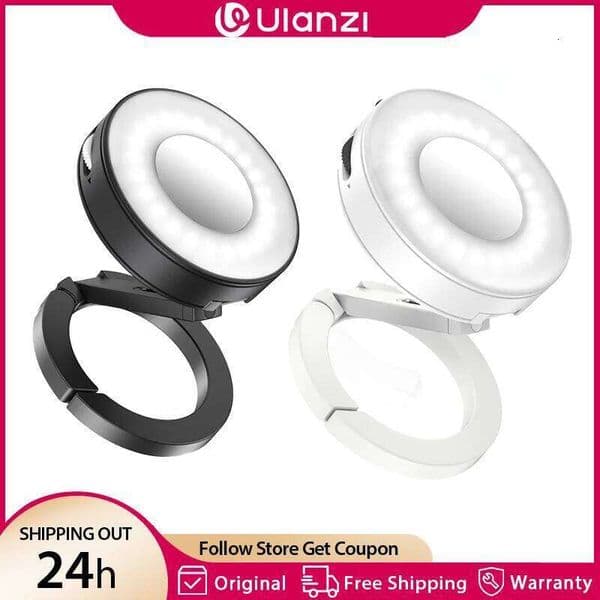 Ulanzi ML05 MagLock Vlog Fill Magnetic Video Bi-Color 2500-9000K 360 Adjustable Selfie Ring Light for Iphone Android 26W0312