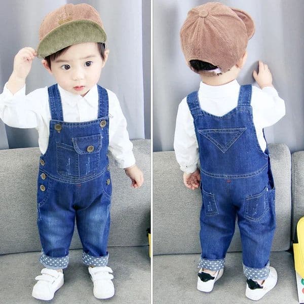 IENENS Toddler Infant Boys Long Pants Denim Overalls Dungarees Kids Baby Boy Jeans Jumpsuit Clothes Clothing Outfits Trousers 260313