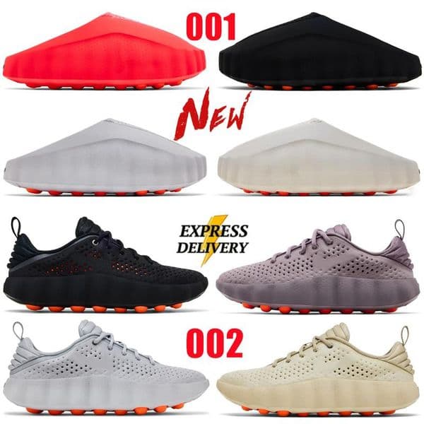 Slide Desginer 001 Slides Mind001 Slippers Mind 002 Rubber Tech Comfortable Sandals Mules Clog Black Red Bone Light Smoke Grey Mens Womens Summer Beach shoes