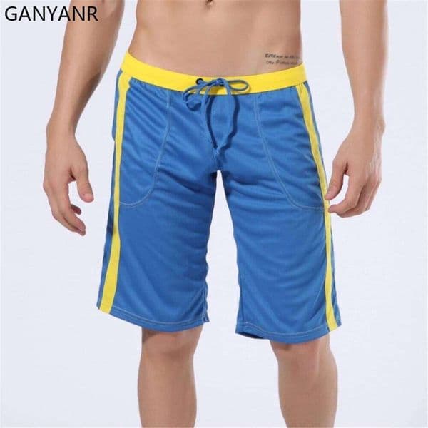 GANYANR Running Shorts Men Gym Sport Crossfit Fitness Training Basketball Workout Soccer Jogging Bodybuilder Sportswear Tennis 26H0312