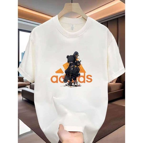 Spring/Summer 2026 High-quality Pure Cotton Printed Short-sleeved T-shirt with Round Neck Top T260312